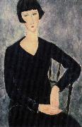 Amedeo Modigliani sittabde kvinna i blatt china oil painting reproduction